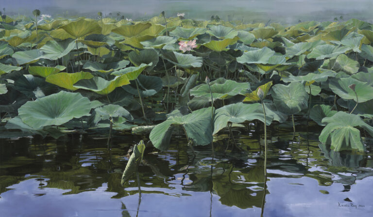 Kornelis Ram Schilderij Lotusvijver - L'Étang de Fontmerle -Frankrijk