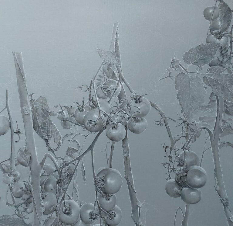 Kornelis Ram Schilderij Tomatenplanten in de kas